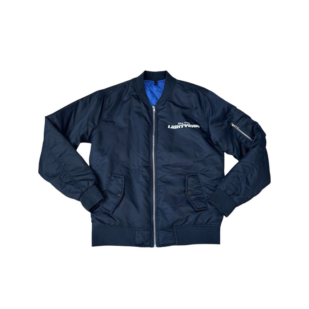 Disney Pixar Lightyear 2022 Blue Film Crew MA-1 Flight Bomber Jacket Size M